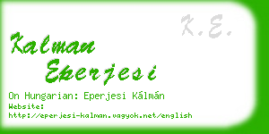 kalman eperjesi business card