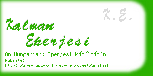 kalman eperjesi business card